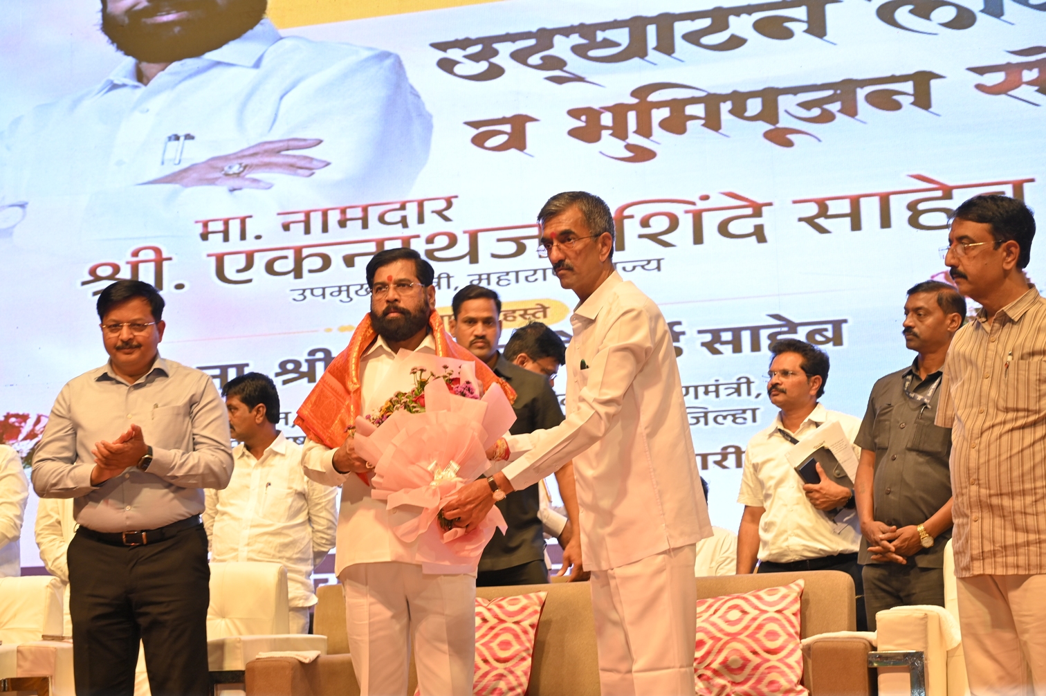 The inauguration of Loknete Balasaheb Desai Memorial Auditorium was ceremoniously conducted by Deputy Chief Minister Eknath Shinde Saheb